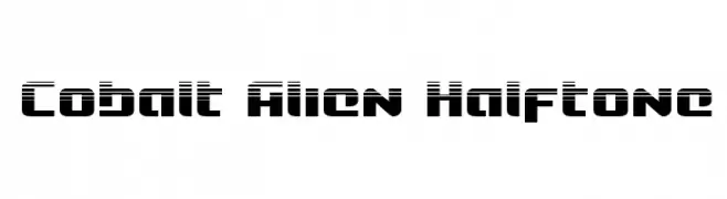 Cobalt Alien Halftone  font caratteri gratis