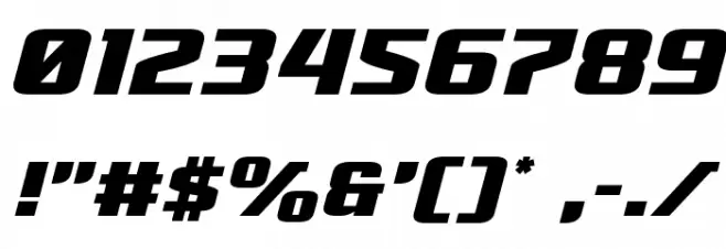 Cobalt Alien Italic Font OTHER CHARS