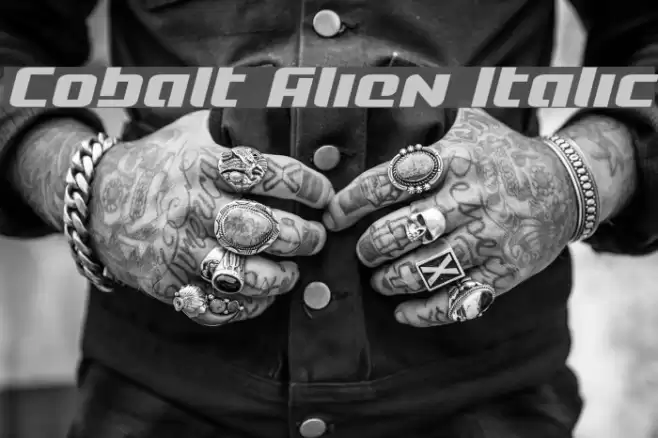 Cobalt Alien Italic Font examples