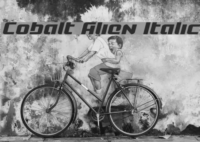 Cobalt Alien Italic Font examples