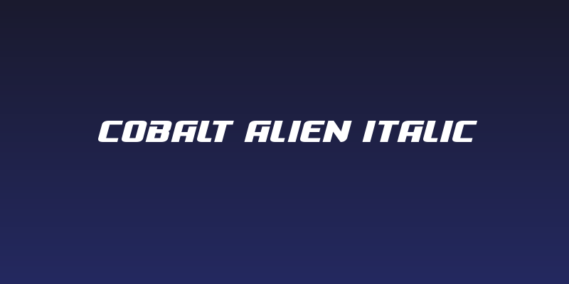 Cobalt Alien Italic Social Header