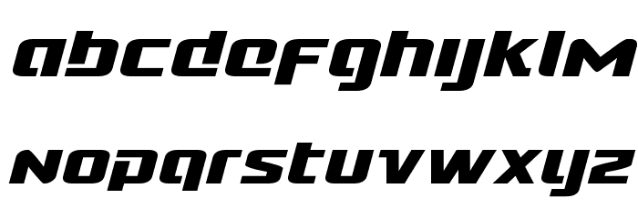 Cobalt Alien Italic Font LOWERCASE