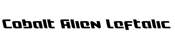 Cobalt Alien Leftalic  font caratteri gratis