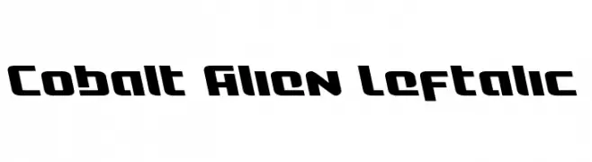 Cobalt Alien Leftalic  font caratteri gratis