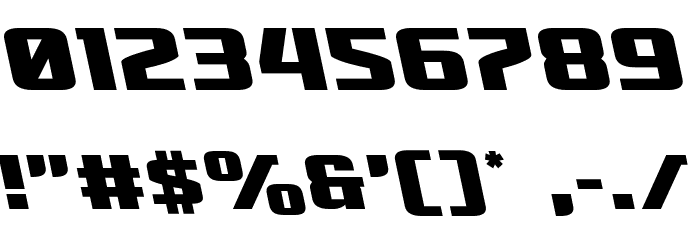 Cobalt Alien Leftalic Font OTHER CHARS