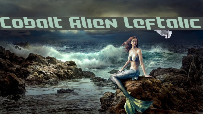 Cobalt Alien Leftalic Font examples
