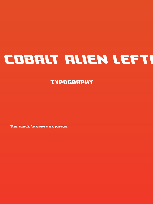 Cobalt Alien Leftalic Poster