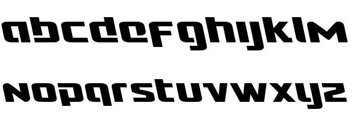 Cobalt Alien Leftalic Font LOWERCASE
