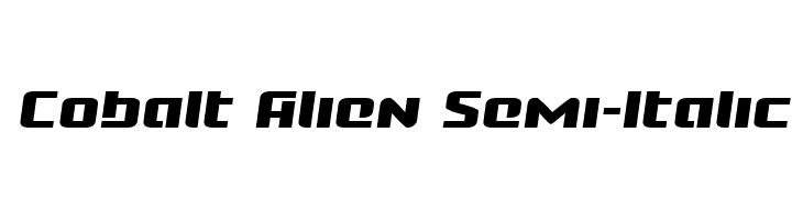 Cobalt Alien Semi-Italic Font