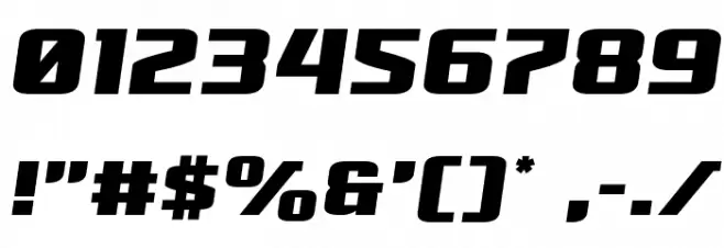 Cobalt Alien Semi-Italic Font OTHER CHARS