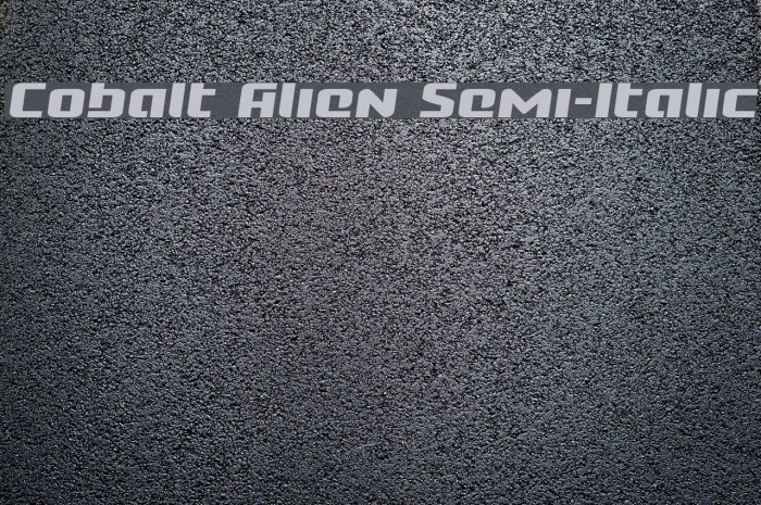 Cobalt Alien Semi-Italic Font examples