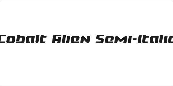 Cobalt Alien Semi-Italic Logo