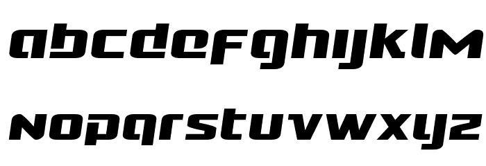 Cobalt Alien Semi-Italic Font LOWERCASE