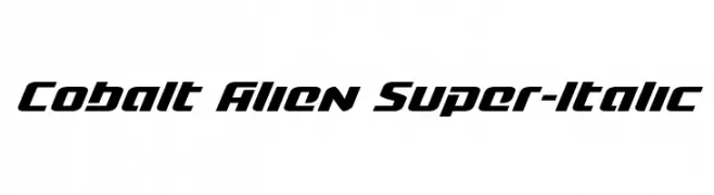 Cobalt Alien Super-Italic  font caratteri gratis