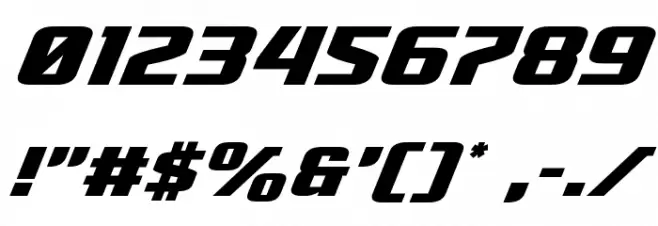 Cobalt Alien Super-Italic Font OTHER CHARS