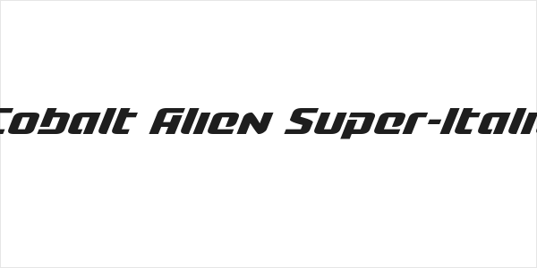 Cobalt Alien Super-Italic Logo