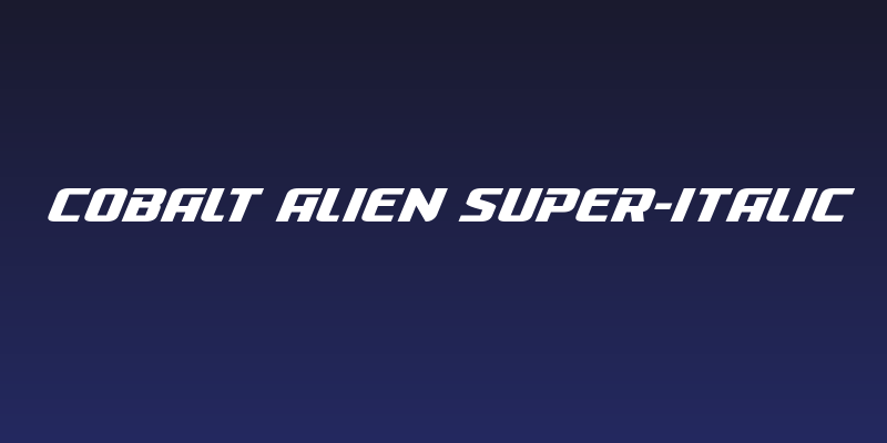 Cobalt Alien Super-Italic Social Header