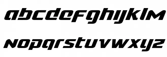 Cobalt Alien Super-Italic フォント 小文字