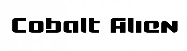 Cobalt Alien  les polices de caractères gratuit tlcharger