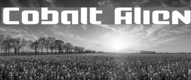Cobalt Alien Font examples