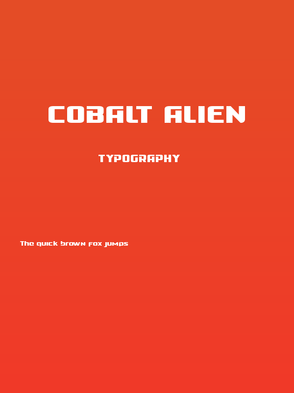 Cobalt Alien Poster