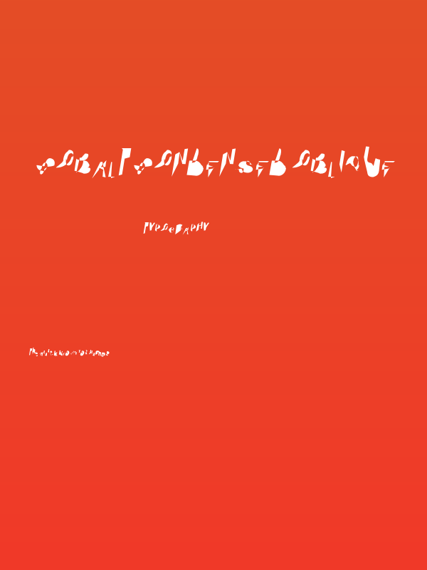 Cobalt Condensed Oblique Poster