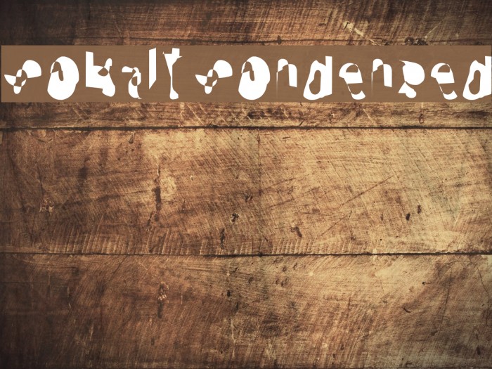 Cobalt Condensed Font examples