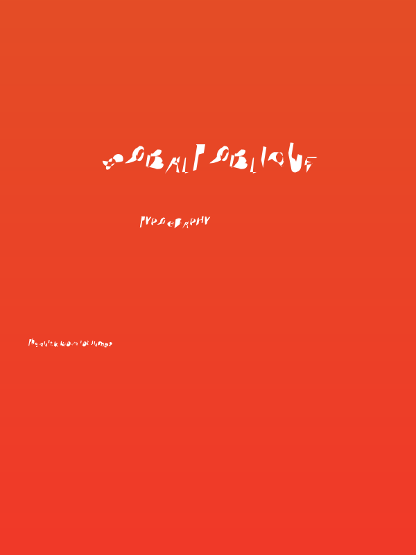 Cobalt Oblique Poster