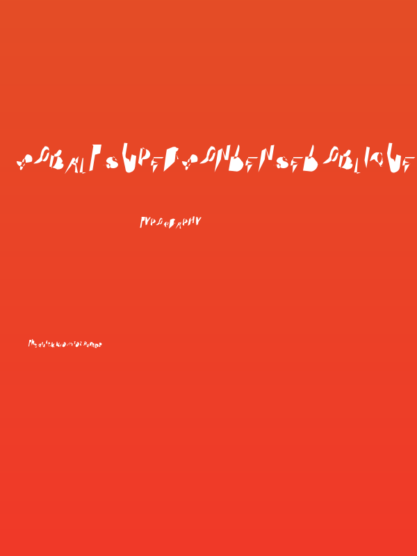 Cobalt SuperCondensed Oblique Poster