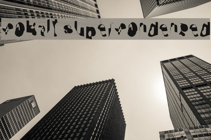 Cobalt SuperCondensed Font examples