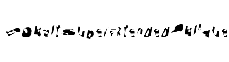 Cobalt SuperExtended Oblique Font