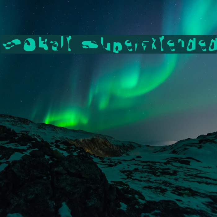 Cobalt SuperExtended Font examples