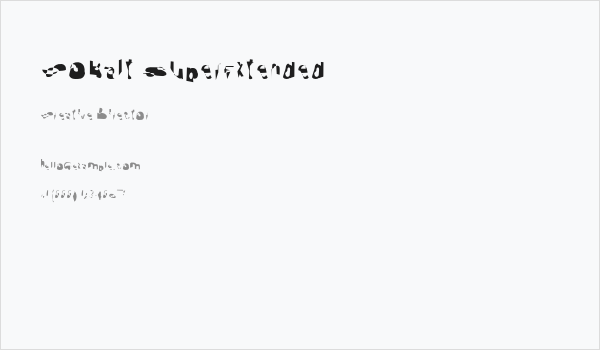 Cobalt SuperExtended Business Card