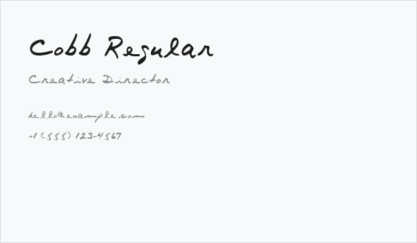 Cobb Regular Business Card