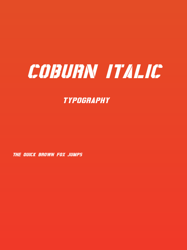 Coburn Italic Poster
