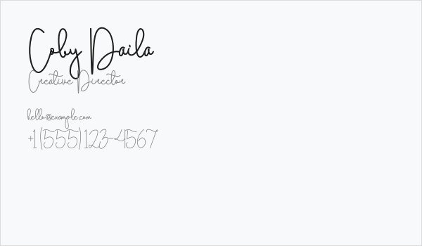 Coby Daila Business Card