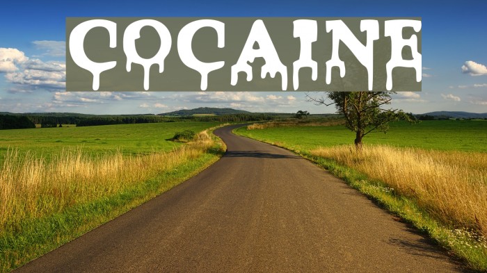 Cocaine Font examples