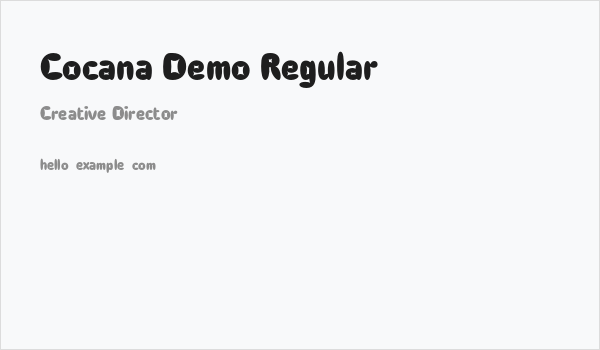 Cocana Demo Regular Business Card