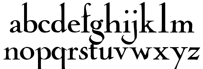 CochinArchaic Schriftart Kleinbuchstaben
