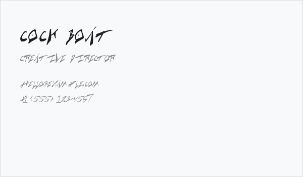 Cock Boat Business Card