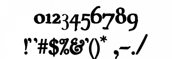 Cock-Bold Font OTHER CHARS