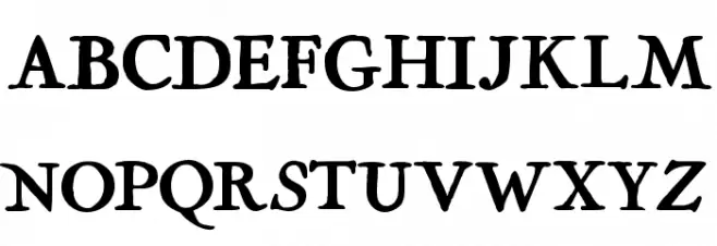 Cock-Bold Schriftart Groß