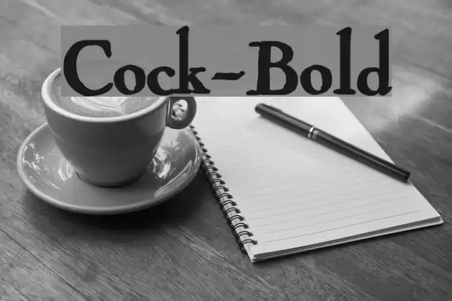 Cock-Bold Font examples