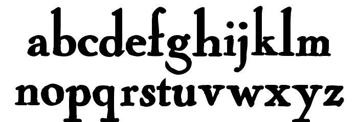 Cock-Bold Font LOWERCASE