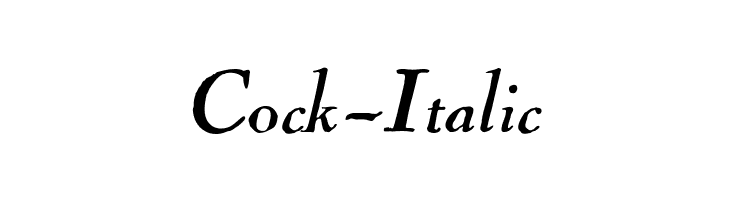 Cock-Italic  لخطوط تنزيل