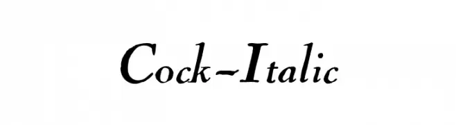 Cock-Italic  Frei Schriftart Herunterladen