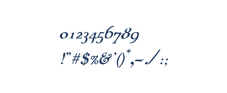 Cock-Italic Other Characters