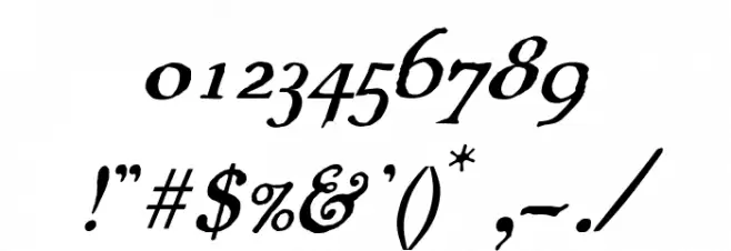 Cock-Italic Font OTHER CHARS