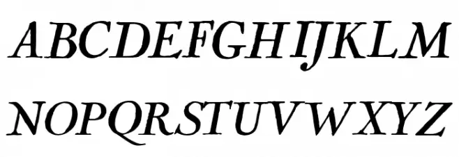 Cock-Italic Fuentes MAYÚSCULAS
