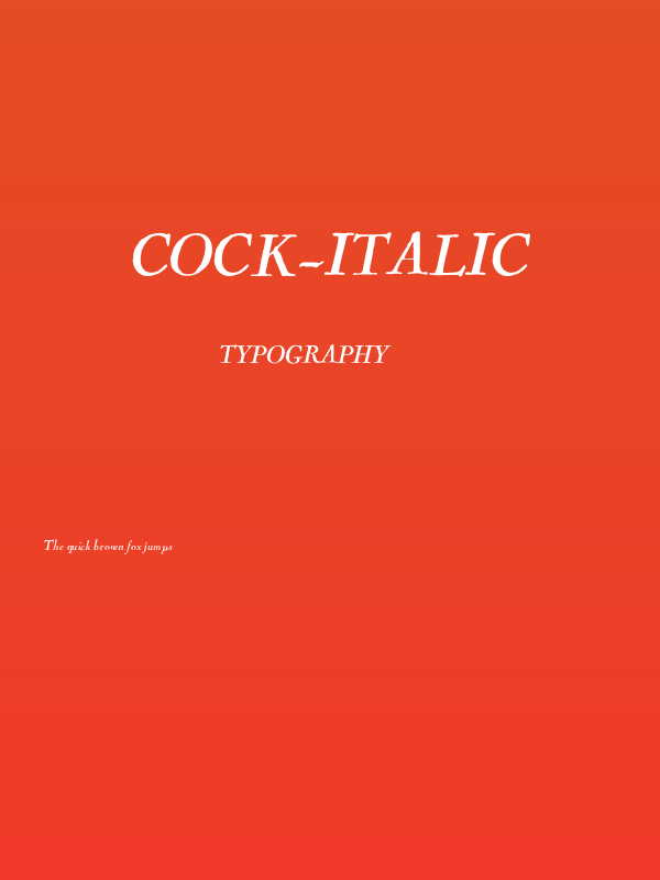 Cock-Italic Poster